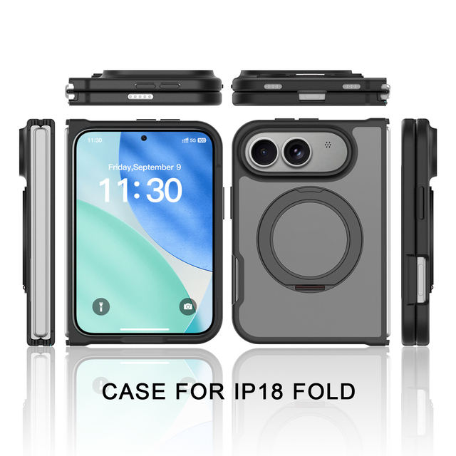 New Trending Kickstand Phone Case for iPhone 18 Fold Matte Magnetic Phone Accessories for iphone 18 Fold