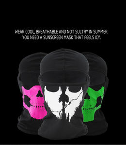 Vente en gros cagoule personnalisée en coton stéréoscopique anti-décoloration masque de crâne d'halloween respirant sueur pull bonnet chapeaux - Product Image 3