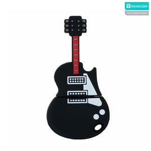 Dibujos animados PVC guitarra USB 2,0 64GB 32GB 16GB <span class=keywords><strong>Flash</strong></span> Drive logotipo personalizado 3,0 128GB 64GB Pendrive Pen Drive música regalo 8GB USB Stick - Product Image 6