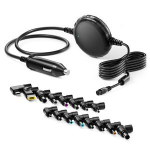 Adaptateur de chargeur de voiture universel 100W 15-20V QC3.0 pour ordinateur portable/téléphone/écouteurs 5V 2.1A Câble de 1,8 m 1 port USB Matériel ABS - Product Image 1