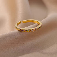 Bagues en acier inoxydable de type avancé, géométriques, polyvalentes, au design épuré, élégantes, haute joaillerie, très vendues