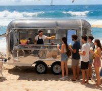 Chariot à hot-dogs personnalisé, remorque alimentaire pour pizzas, remorque à glaces, mini camion-restaurant, remorque-chariot, camion-restaurant mobile pour café avec cuisine complète
