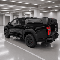 Couverture de benne universelle pour pick-up, style sport, en alliage d'aluminium rigide, avec glissière latérale et options de décoration étanches