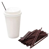 Bâtonnets et pailles à mélanger biodégradables en PLA de qualité alimentaire, écologiques, personnalisables pour fêtes, avec logo et couleur sur mesure, vente en gros