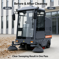 Machine de balayage routier extérieure pour la gestion des propriétés communautaires, balayeuse professionnelle pour le nettoyage des parcs et des parkings