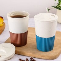 Bouteilles réutilisables de qualité alimentaire éco-neutres Tasse à café | Tasse en plastique Isolation thermique Applicable Couleurs esthétiques Passe au lave-vaisselle