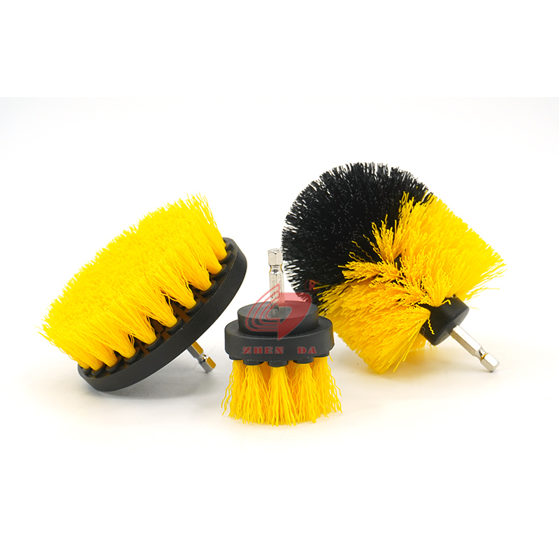 PP 3 Pack Auto Drill Cleaning Brush For Car Wheel 2'' 3.5'' 4''