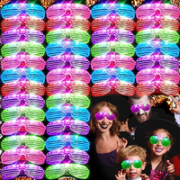 Lunettes LED qui brillent dans le noir - Cadeaux de fête originaux pour les anniversaires, les mariages et les célébrations du 4 juillet