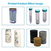 Impresora de pantalla de taza desechable semiautomática, máquina de serigrafía de té de la leche para botellas, tazas, contenedores, taza de café
