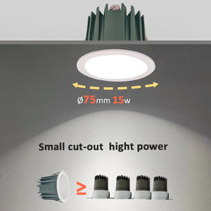 Intérieur En Aluminium 130lm/w Gradation 3 CCT COB Led <span class=keywords><strong>Spot</strong></span> Encastré Étanche ip44 7W 10W 15W Down light - Product Image 6