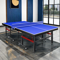 Vente Directe Usine Table de Tennis de Table Professionnelle Pliante d'Intérieur 18mm MDF avec Roues pour Divertissement et Exercice