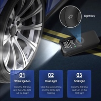 5200mAh Battery 150PSI Cordless Automatic with Power Bank Function Wireless Car Air Compressor Electric Tire Inflators