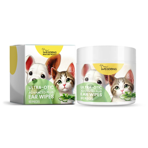 Le salviettine umidificate per cani e gatti leniscono il disagio del condotto uditivo e puliscono lo sporco dell'orecchio tampone efficace per la pulizia dell'orecchio per animali domestici - Product Image 1