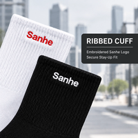 Chaussettes de sport personnalisées pour usage quotidien, chaussettes de sport pour jeunes hommes, chaussettes en tricot pour l'hiver, course à pied, basketball, lot de 2 paires