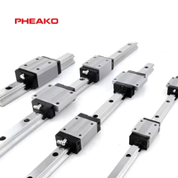 PHEAKO Rail de guidage linéaire CNC professionnel robuste Série DHH en acier allié, avec roulement à billes de haute précision à longue portée