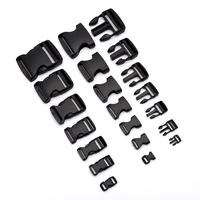 MeeTee F5-6 10-50mm Boucles de Dégagement Latérales En Plastique Noir Ajustement Sécurité Cartable Boucle pour Ceinture de Sac À Dos Accessoires