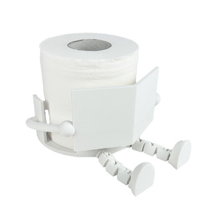 Porta carta igienica da parete in plastica da 12,5 cm, design moderno per uso in bagno - Product Image 4