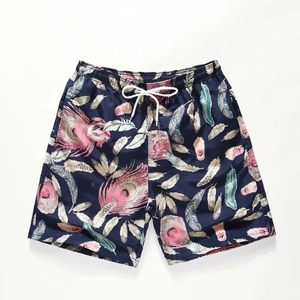 Short de bain d'été en coton à séchage rapide pour hommes, modèle personnalisé, taille élastique, taille XS, teint en usine. - Product Image 3