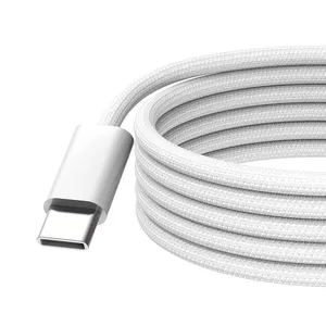 <span class=keywords><strong>2M</strong></span> 6FT 240W <span class=keywords><strong>USB</strong></span> <span class=keywords><strong>C</strong></span> a <span class=keywords><strong>C</strong></span> Cable de cargador tipo <span class=keywords><strong>C</strong></span> Cable PD trenzado de carga rápida para iPhone 15 16 Series lPad Air Pro - Product Image 1