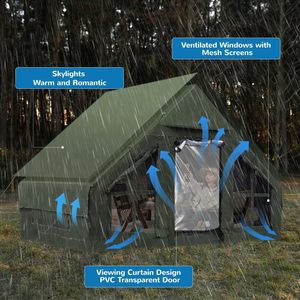 Grande tente gonflable en tissu Oxford imperméable et personnalisée tente à air portable pour le camping en plein air pour plusieurs personnes - Product Image 5