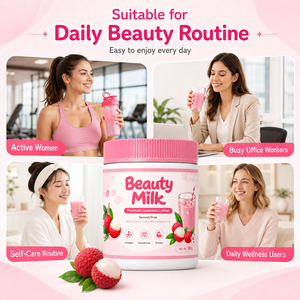 Delicioso Polvo de Leche de Belleza con Sabor a Lichi en Frasco para Nutrir y Dar Luminosidad a la Piel - Product Image 6