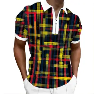 马球衫男士新款时尚休闲马球衫3D热升华印花个性化男士保罗衬衫