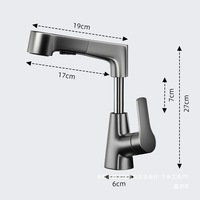 Robinet de lavabo moderne pivotant à 360 degrés en alliage de zinc mitigeur chaud et froid mitigeur robinet d'évier de salle de bain
