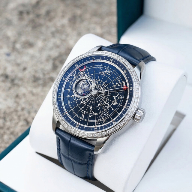 OEM ODM Watch Brand Logo Custom High end Luxury Mechanical Automatic Calendar Unique Jewelry Inlay wristwatch for men