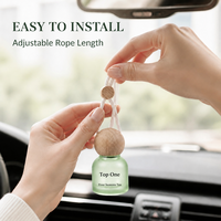 Ornement Suspendu Auto Luxe Flacon Désodorisant Bouchon Diffuseur Bois Naturel Gros Accessoires Intérieur Auto Cadeau Premium