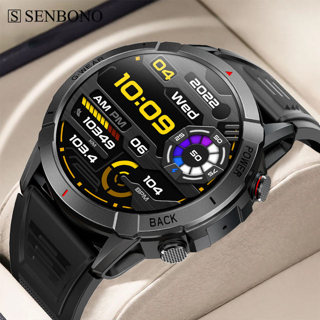 SENBONO NX10 2023 Outdoor Sports AMOLED Smartwatch Custom 1.43' HD Big Screen for Bluetooth IP68 Waterproof Smart Watch Answer
