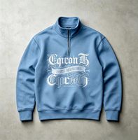 Pulls d'hiver pour hommes à col montant, manches longues, couleur unie, anti-boulochage, 100 % polyester, avec logos personnalisés imprimés et brodés