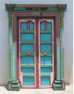 Puertas indias antiguas personalizadas, muebles de reproducción hechos a mano de madera recuperada Vintage para dormitorio, tamaño de forma personalizado - Product Image 4