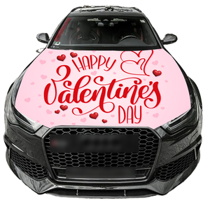 Vente en gros 120x150cm Couverture de capot de moteur de <span class=keywords><strong>voiture</strong></span> durable et résistante à l'usure Conception de la Saint-Valentin Housses de capot de <span class=keywords><strong>voiture</strong></span> colorées - Product Image 1