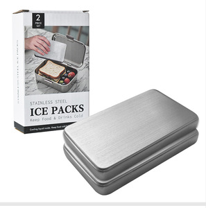 Paquete Personalizado de Bolsas de Hielo Reutilizables de Acero Inoxidable para Loncheras, Bolsa de Hielo Metálica Refrigerante para Neveras y <span class=keywords><strong>Congeladores</strong></span> - Product Image 3