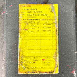 Motor de Husillo AC FANUC Probado A06B-1463-B123 # 0421 - Product Image 2