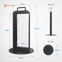Support d'affichage rotatif à 180 degrés pour serrure de porte intelligente en métal et acrylique, présentoir pour serrure à empreinte digitale pour salle d'exposition de détail