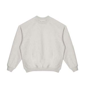 Sudadera Unisex de Cuello Redondo de Poliéster/Algodón, Jersey de Gran Tamaño, Forro Polar Sólido, Personalizable en Blanco, 430gsm, para Hombre - Product Image 4