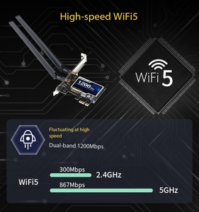 Adaptateur WiFi PCIe AC1200 BT4.0, 1200 Mbps, double bande 2,4 G 5 G, <span class=keywords><strong>carte</strong></span> réseau sans fil, récepteur pour ordinateur de bureau - Product Image 6