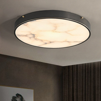 Plafonnier LED en cuivre massif de style chinois, nouveau, à trois couleurs, à intensité variable, moderne et minimaliste, pour chambre, balcon, couloir