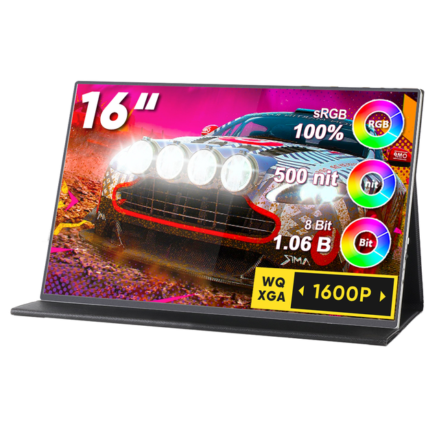 16\" Portable Gaming Monitor with 144Hz IPS USB-C 100% SRGB HDR Compatible for P5 for XBOX Laptop Phone Switching
