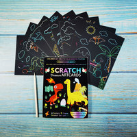 Kit d'art créatif pour enfants GF : Peinture à gratter personnalisée, dessin arc-en-ciel, graffiti magique, papier à gratter pour enfants
