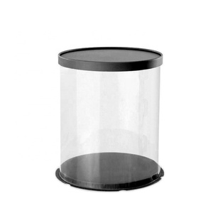 Food Grade Custom Transparent PET Plastic <b>Clear</b> Decorative Round Wedding <b>Cake</b> <b>Box</b> - Product Image 6