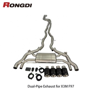 Système d'échappement Catback haute performance en acier inoxydable 304 avec double tube intermédiaire pour BMW X3M X4M F97 F98 3.0T 2019-2023 – Amélioration du système de tuyauterie - Product Image 3