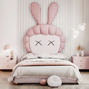 Lit pour enfants style Ins en forme <span class=keywords><strong>de</strong></span> dessin animé populaire Dernier design rose Lit rembourré pour enfants Lit pour enfants moderne et <span class=keywords><strong>de</strong></span> haute qualité <span class=keywords><strong>pas</strong></span> <span class=keywords><strong>cher</strong></span> - Product Image 5