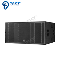 Système de sonorisation de scène haute puissance professionnel avec deux caissons de basses de 18 pouces 2400W pour concert