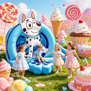 Château gonflable en PVC pour enfants, <span class=keywords><strong>chien</strong></span> dalmatien de dessin animé, structure gonflable portable pour jardin - Product Image 3