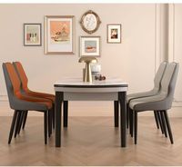 Chaise de salle à manger de luxe moderne haut de gamme, design élégant en cuir pour la maison, les loisirs, l'hôtel, la table à thé ou les réunions - Chaise de style simple