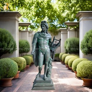 Estatua de escultura de Apolo de <span class=keywords><strong>Dios</strong></span> griego de bronce de diseño clásico de tamaño real para decoración de jardín - Product Image 4