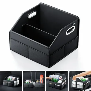 Organizador de maletero de coche con bolsa de almacenamiento colgante para asiento trasero, bolsillo de almacenamiento de cuero <span class=keywords><strong>PU</strong></span> con cierre de gancho y bucle para SUV/MPV/camión - Product Image 3