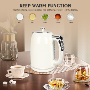 Nouvelle <span class=keywords><strong>bouilloire</strong></span> électrique de couleur crème de style rétro de conception pour l'appareil ménager - Product Image 6